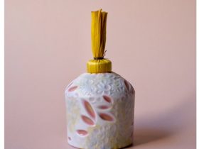 「積層彩磁－振り出し－」 H10×直径5cm　陶