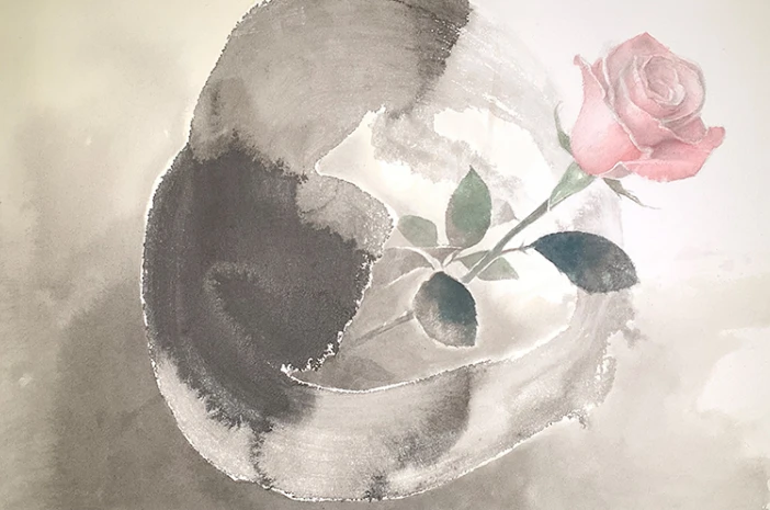 「フーガⅠ」（薔薇）（縦36×横53cm）