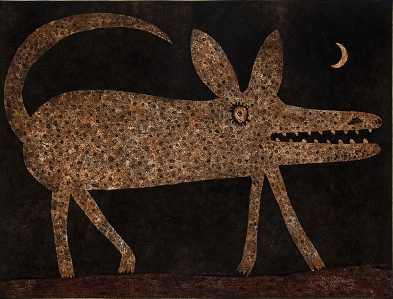 《ムーン・ドッグ》　Ｍｏｏｎ　Ｄｏｇ　1998年　エッチング、アクアチント、ドライポイント、紙
ギャルリー宮脇蔵