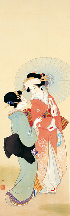上村松園 《桜可里能図》 1935年頃　培広庵コレクション
