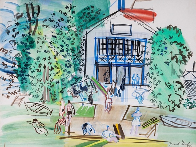 ラウル・デュフィ ノジャン・シュル・マルヌ / Nogent-sur-Marne 水彩、紙 50 × 65 cm