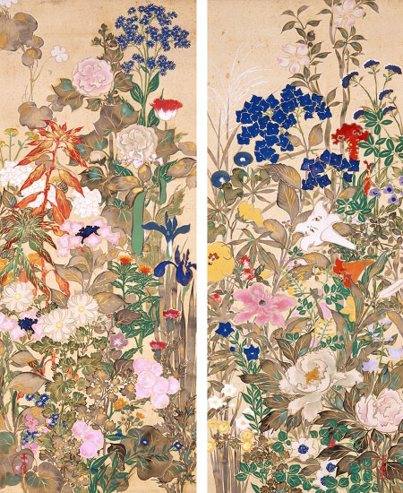 神坂雪佳《草花図》20世紀初頭　千總ホールディングス蔵