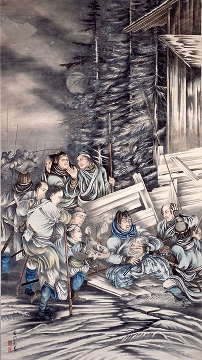 安田雷洲《赤穂義士報讐図》 江戸時代後期（19世紀） 酒田市指定文化財