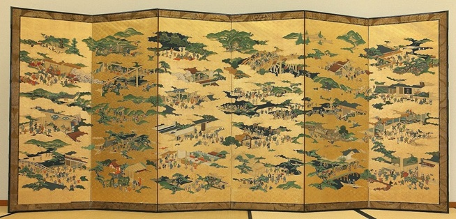 伊勢参宮名所図屏風（左隻）