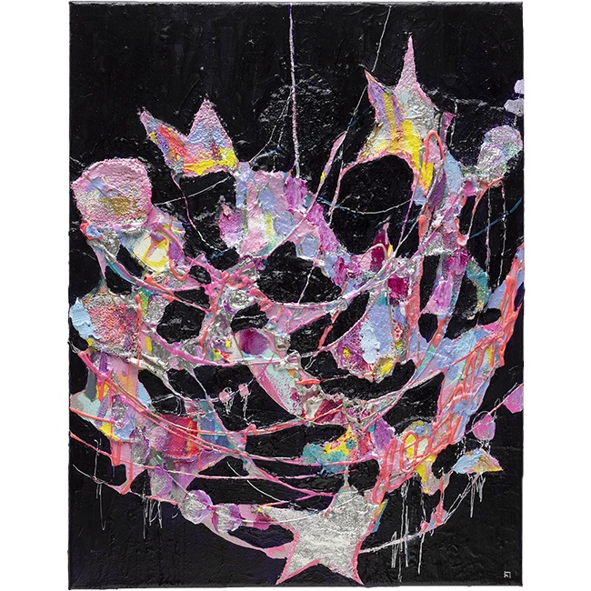 Merry-go-round
2017年
油彩、砂、ペン・キャンバス
46.0×36.0cm(F8)