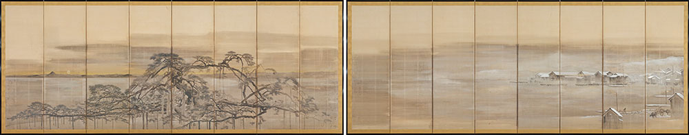 重要文化財　岸竹堂《大津唐崎図》 1875年　千總ホールディングス蔵