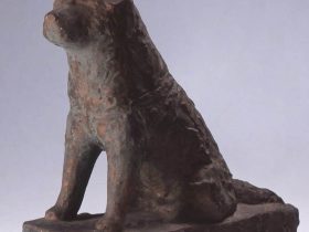 安藤照 《忠犬ハチ公》 制作年不詳 鹿児島市立美術館蔵