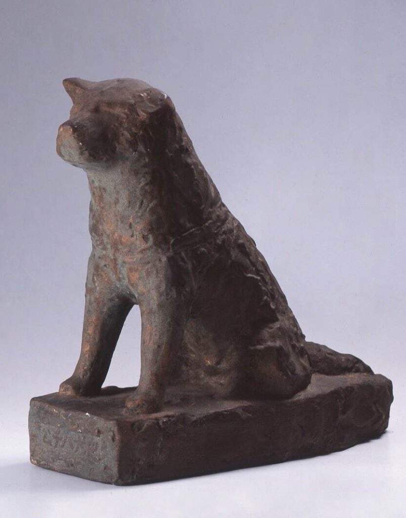 安藤照 《忠犬ハチ公》 制作年不詳 鹿児島市立美術館蔵