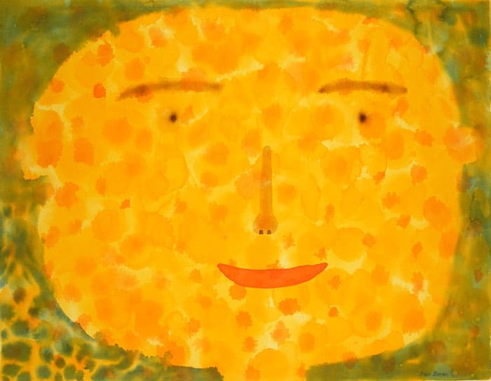 《サン・フェイス（丸）》　Sun Face (Round)　2007年　水彩、紙　ギャルリー宮脇蔵