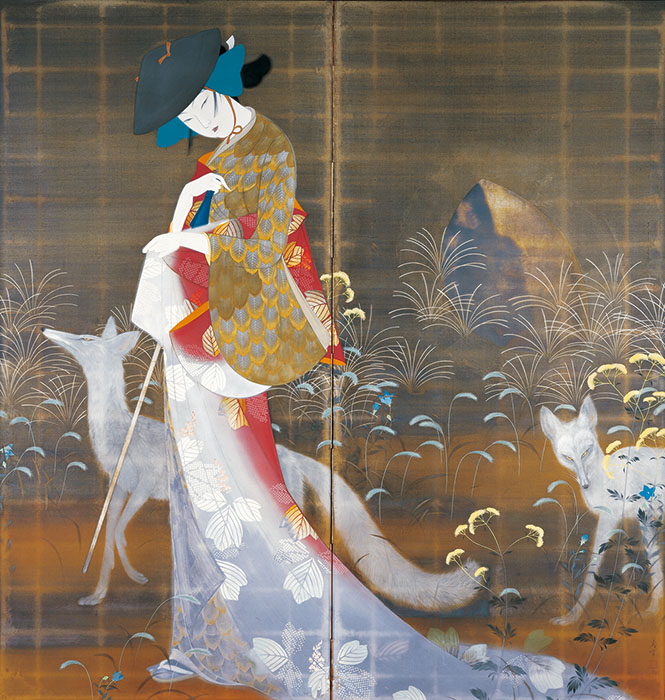 山川秀峰 《安倍野》 1928年　培広庵コレクション