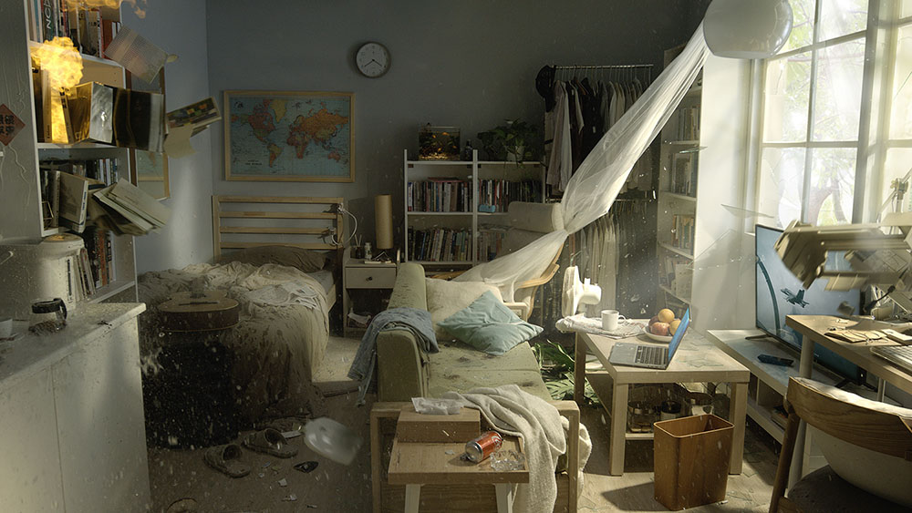 袁廣鳴（ユェン・グァンミン）《日常戦争》2024年　シングルチャンネル・ヴィデオ（カラー、サウンド）　国立国際美術館蔵
(C)Yuan Goang-Ming　Courtesy the artist and TKG+