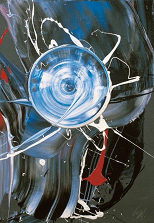 白髪一雄 《男幽霊之図》1977年