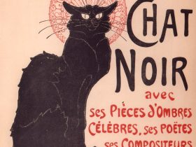 テオフィル・アレクサンドル・スタンラン《高名な「黒猫」一座近日来演》1896年　当館蔵