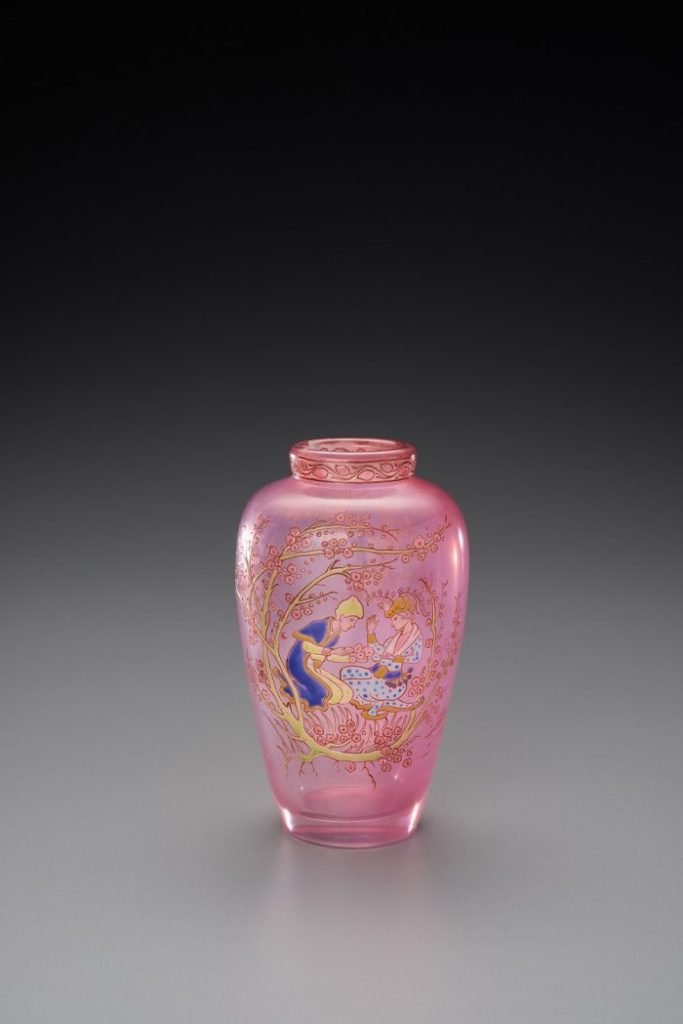 エミール・ガレ「花園貴人文花器」 1884年〜1889年 15×9×8cm