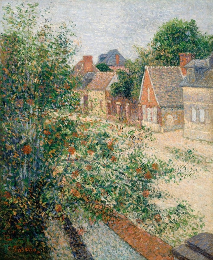 カミーユ・ピサロ《窓から見たエラニーの通り、ナナカマドの木》1887年、油彩・カンヴァス、三菱一号館美術館寄託