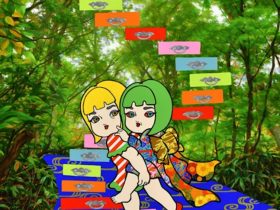 「新訳風土記集 其ノ伍 唐櫃由来譚 什弐」 キャンバス、油彩、アクリル