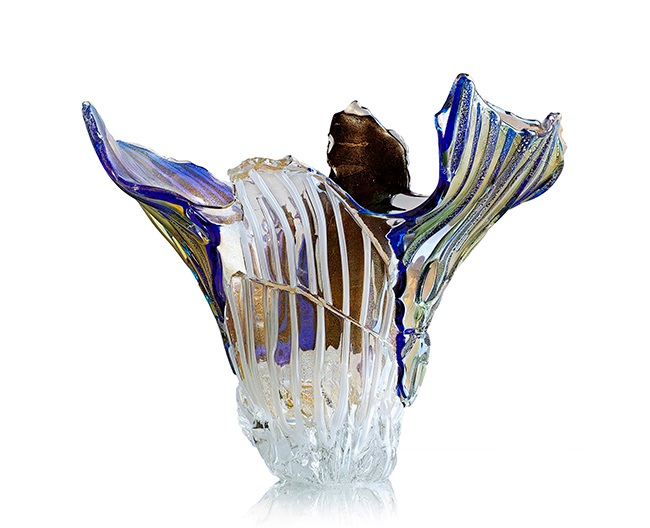 「呼継 碧炎」H36 × W44 × D36cm　ガラス