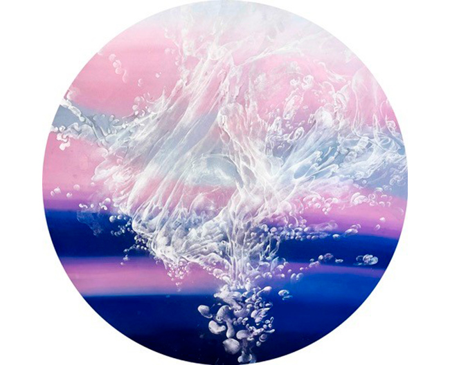 「奏-SO-」直径162cm パネル・綿布・岩絵具