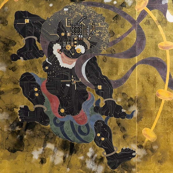 「半導体風神雷神図　雷神」40S