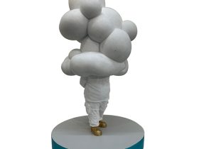 「苦転楽人」高さ45×幅21×奥行21cm