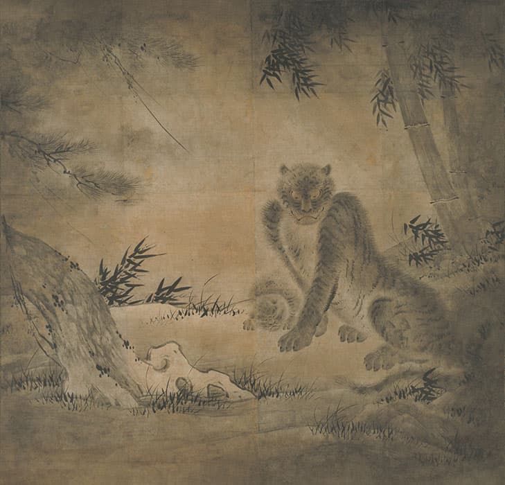 狩野永徳《虎図》 桃山時代　一幅　紙本墨画（2025年7月12日から9月1日まで展示予定）