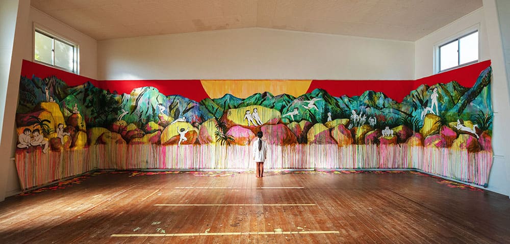 ザ・キャビンカンパニー《巨大画：童堂賛歌》 2023 年 撮影：橋本大