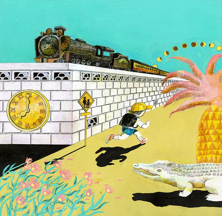 ザ・キャビンカンパニー『がっこうにまにあわない』原画 2022 年