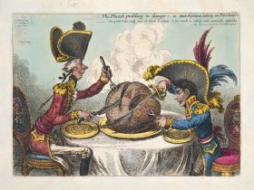 ジェイムズ・ギルレイ《プラム･プディングの危機》1805年, 当館蔵