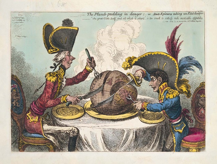 ジェイムズ・ギルレイ《プラム･プディングの危機》1805年, 当館蔵