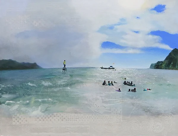 「世界の輝き」2022, oil on canvas, H910×W1167ｍｍ