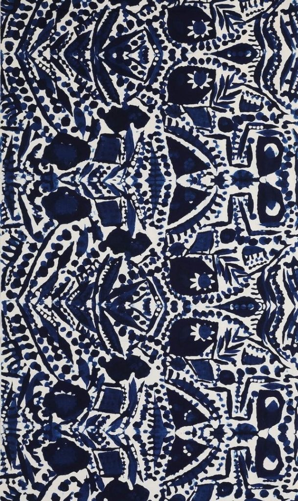 柚木沙弥郎 《注染ロマネスク文布》(部分) 1959年 日本民藝館