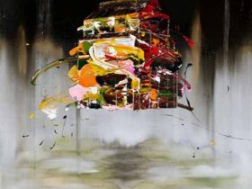 Sealed Tower 38 - 興福寺五重塔 1- 145.5 ×97cm 油彩、キャンバス、パネル