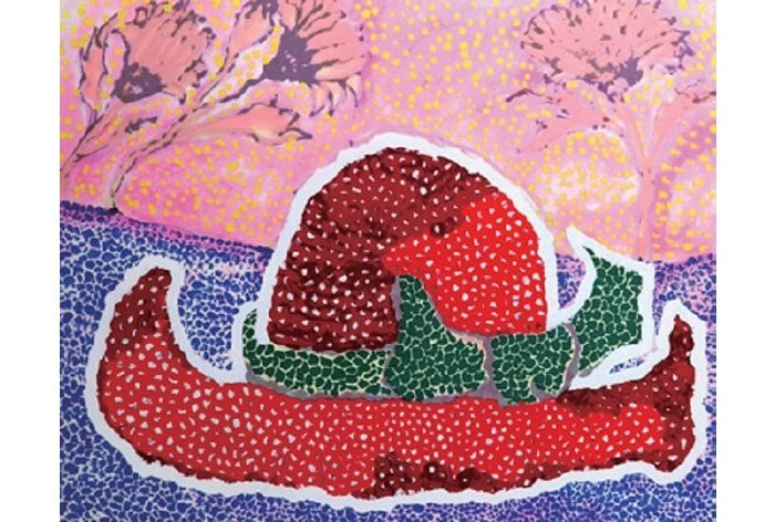 草間彌生

「野に忘れた帽子」　41.0×51.8㎝　スクリーンプリント　1981年　ed.100部