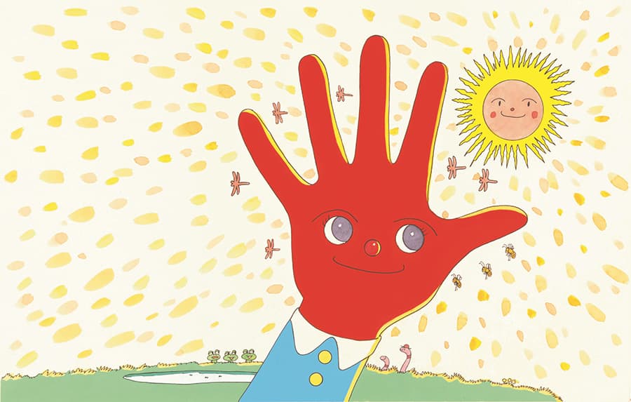 「てのひらを太陽に」制作年不明
©やなせたかし （公財）やなせたかし記念アンパンマンミュージアム振興財団蔵