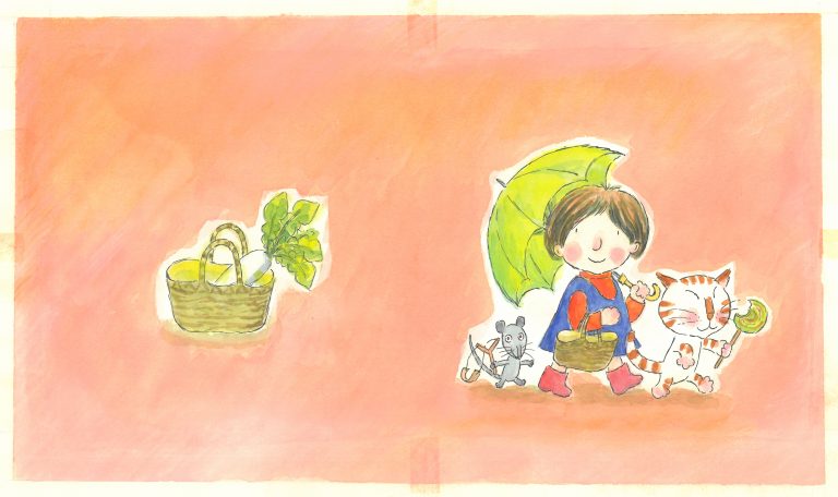 絵本『おつかい』福音館書店(1974年)より　絵本原画　小さな絵本美術館蔵