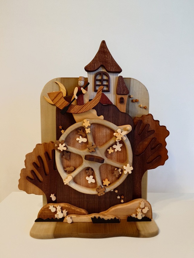 「静けさ」 30弁シリンダーオルゴール　曲名：美女と野獣 約縦40×横30×奥行12㎝