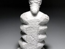 浅香 弘能　「KASHOUMON -ENKU 17- 八大龍王像」 大理石 H17.0×W8.0×D4.5cm