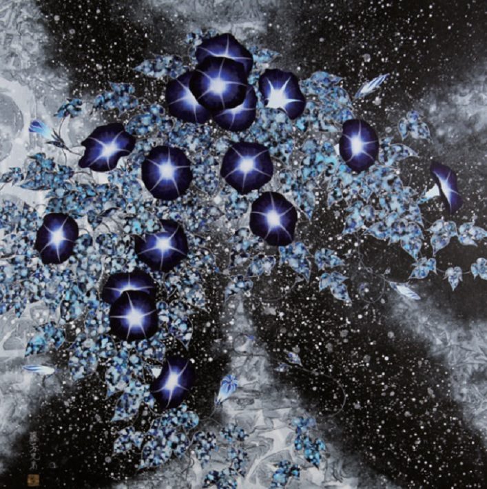 【天の朝顔図（水瓶座）】S30号（91×91cm）