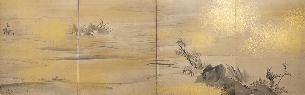 【初展示作品】円山応挙《山水図屏風》（秋・部分） 江戸時代　六曲一双　紙本著色（2025年11月7日から2026年1月12日まで展示予定）