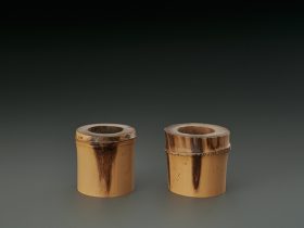 「シュミ竹蓋置一双」