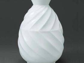 白磁ひねり壺 径20.6×高さ30cm