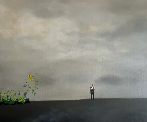 「ひまわり」2024, oil on canvas, H652×W803ｍｍ