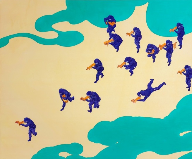 因幡都頼「本日も晴天」　2025年 60.5×72.5cm 水干絵具、アクリル、樹脂膠、麻紙