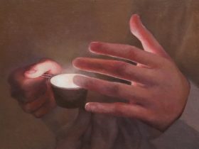 前田葉月 「灯り」 SM 油彩