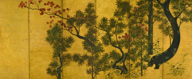 伝 俵屋宗達《槙楓図》山種美術館