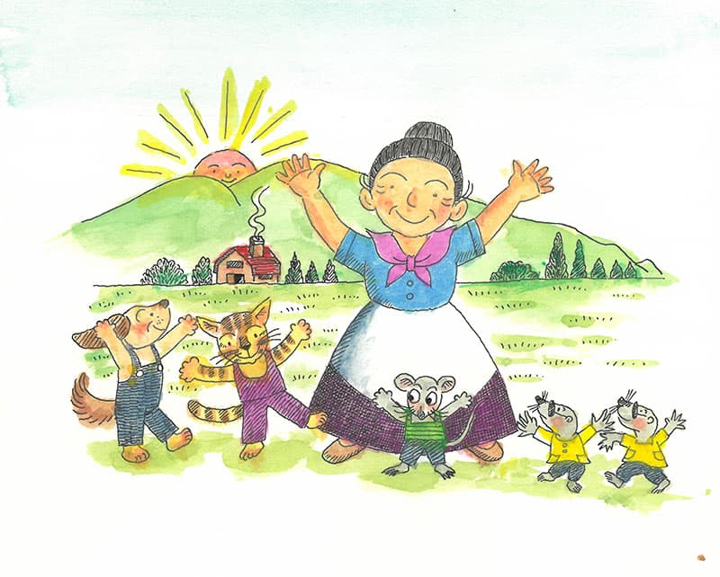 亡くなる前日まで描いていた絵　小さな絵本美術館蔵