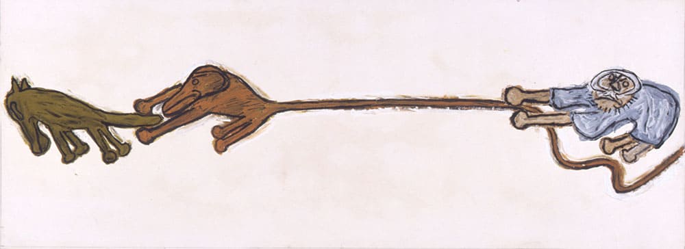 田島征三《ふるやものり》表紙・裏表紙　原画　1965年　宮城県美術館蔵