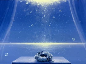 「祈りーホワイト リース」（F4号）