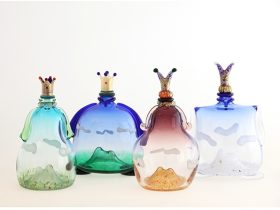 「四季の山」 ガラス