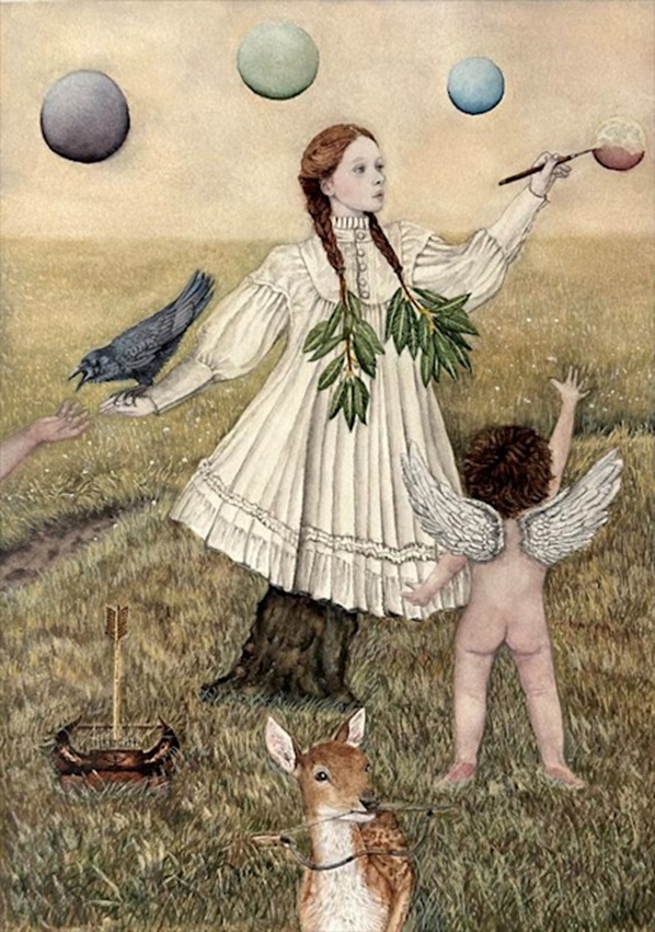 Sotaro Oka ダフネの戯れ 2025 水彩紙に水彩 36.0x26.0cm